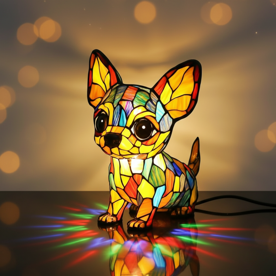 Lumoava Chihuahua-lamppu