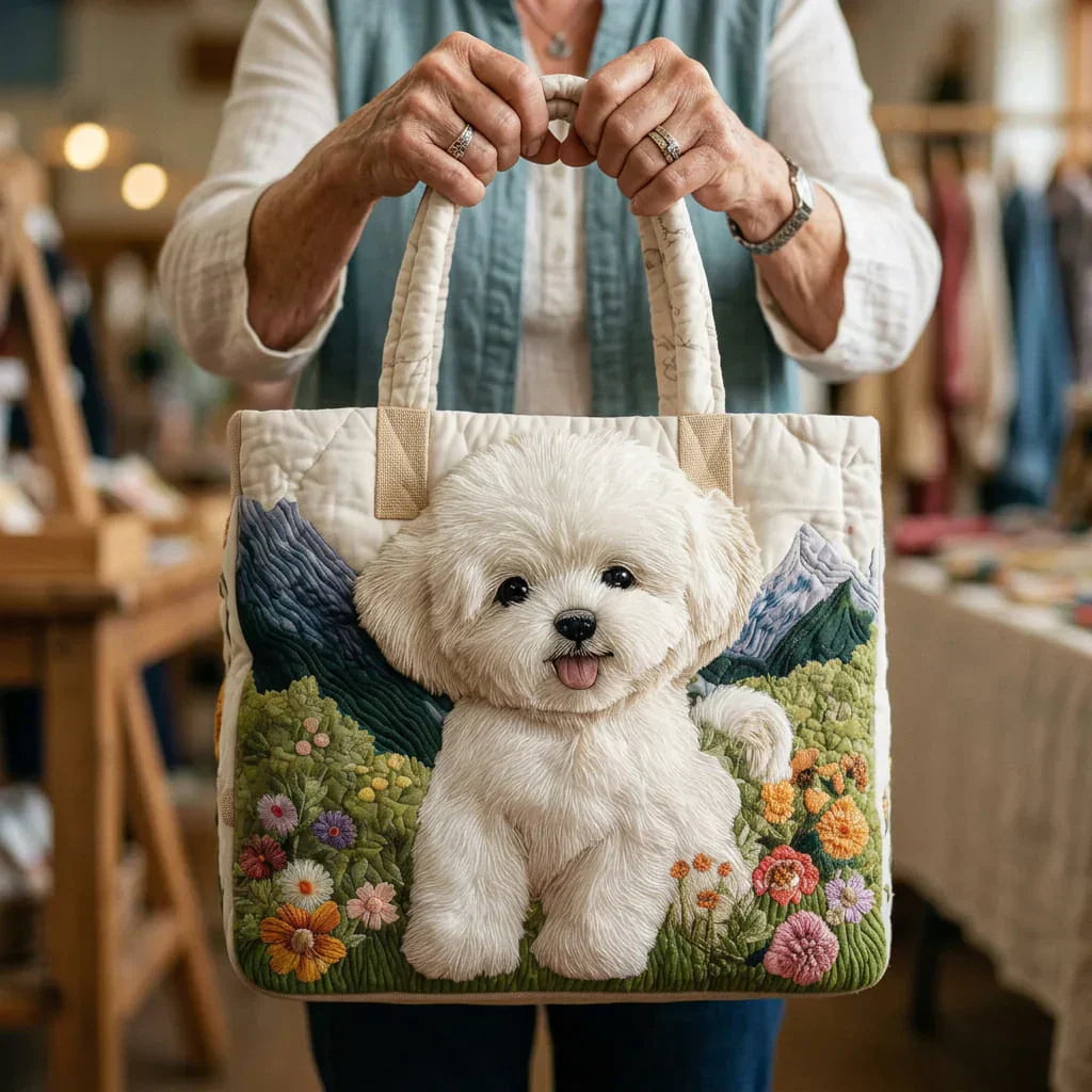 Käsintehty tikattu laukku - Cane Incantato