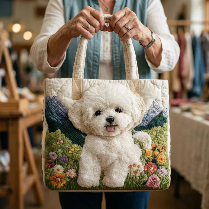 Käsintehty tikattu laukku - Cane Incantato